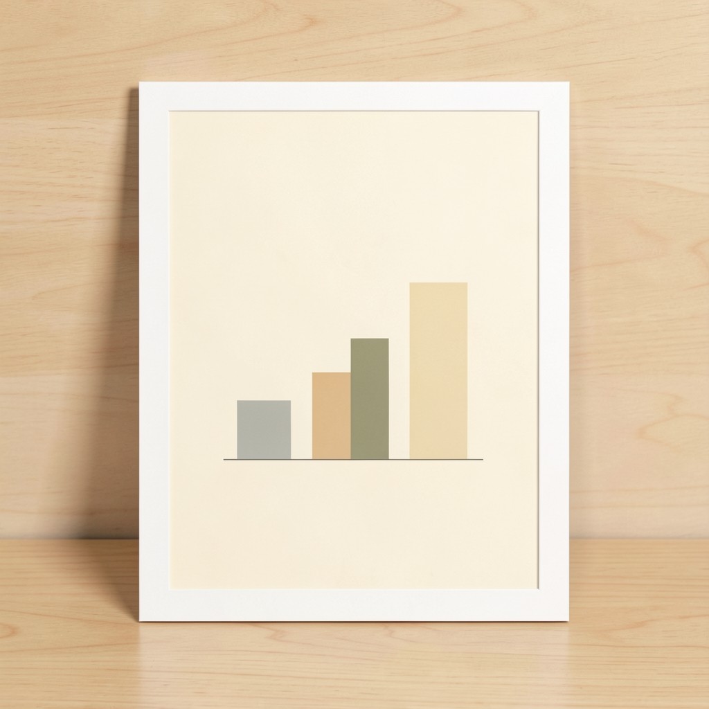 Sample report page with a quiet bar chart and generous margins